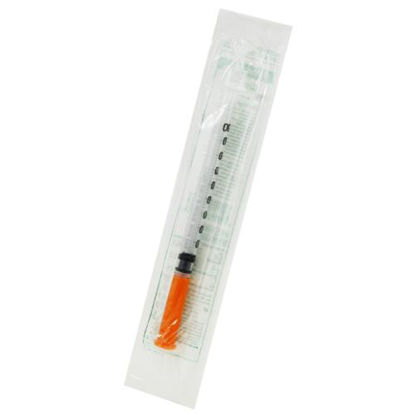 Фото Шприц иньекционный Medicare (Медикер) 1.0мл инсулиновый U-100 с иголкой 0.33 х 13 мм